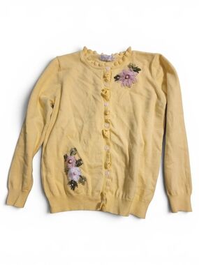 Trish Scully Girls Yellow Cardigan Sweater